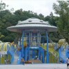 户外非标无动力儿童游乐设备景区公园不锈钢太空飞碟组合滑梯定制